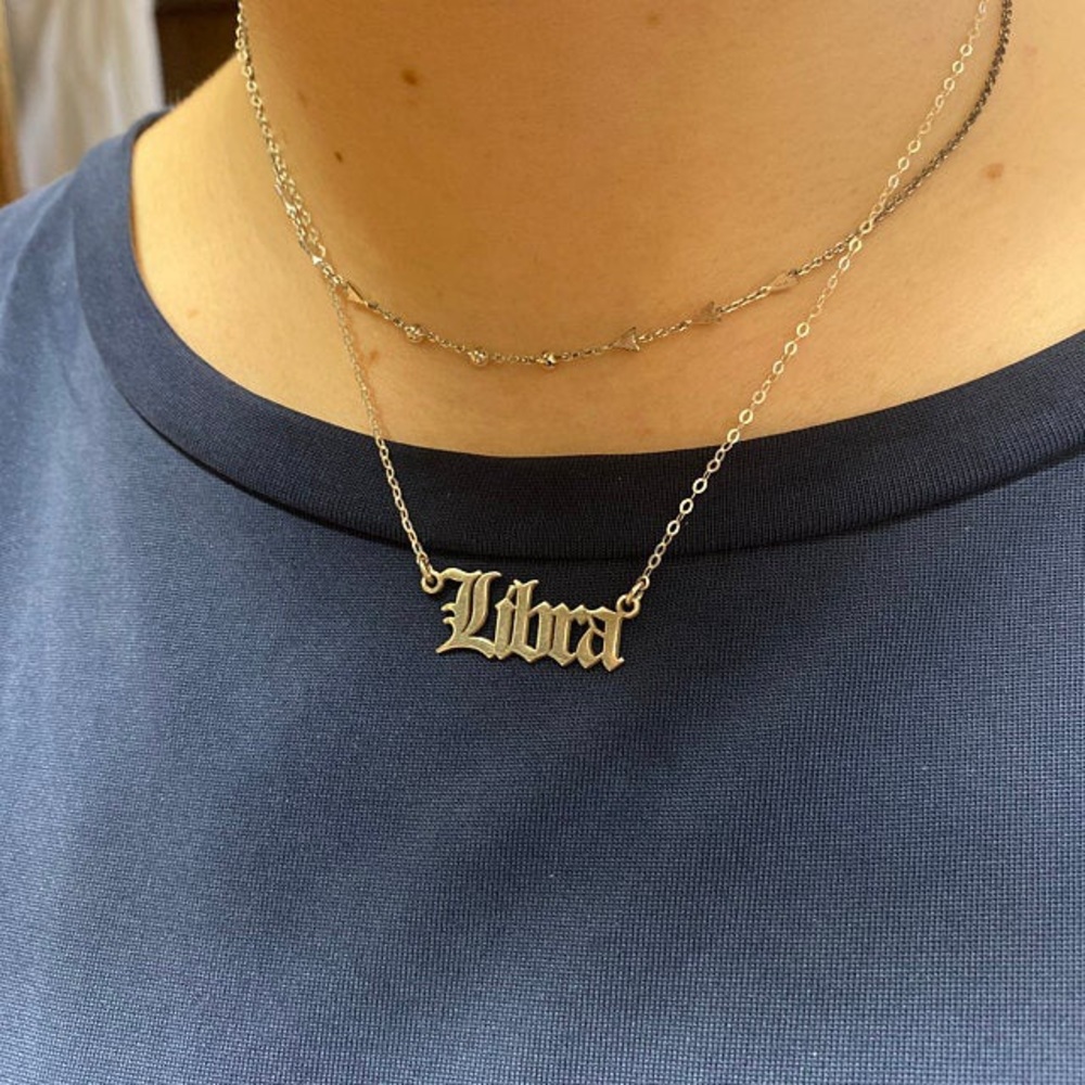 Custom Gold Nameplate Necklace